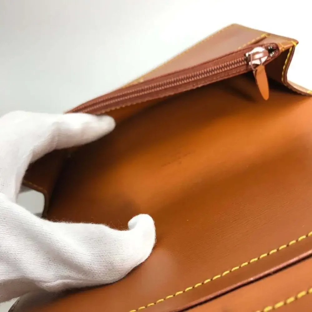 LOUIS VUITTON Authentic Brown Leather Pouch